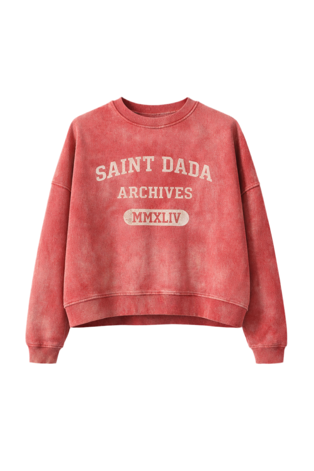 Saint DADA Archives Crewneck – Washed Crimson