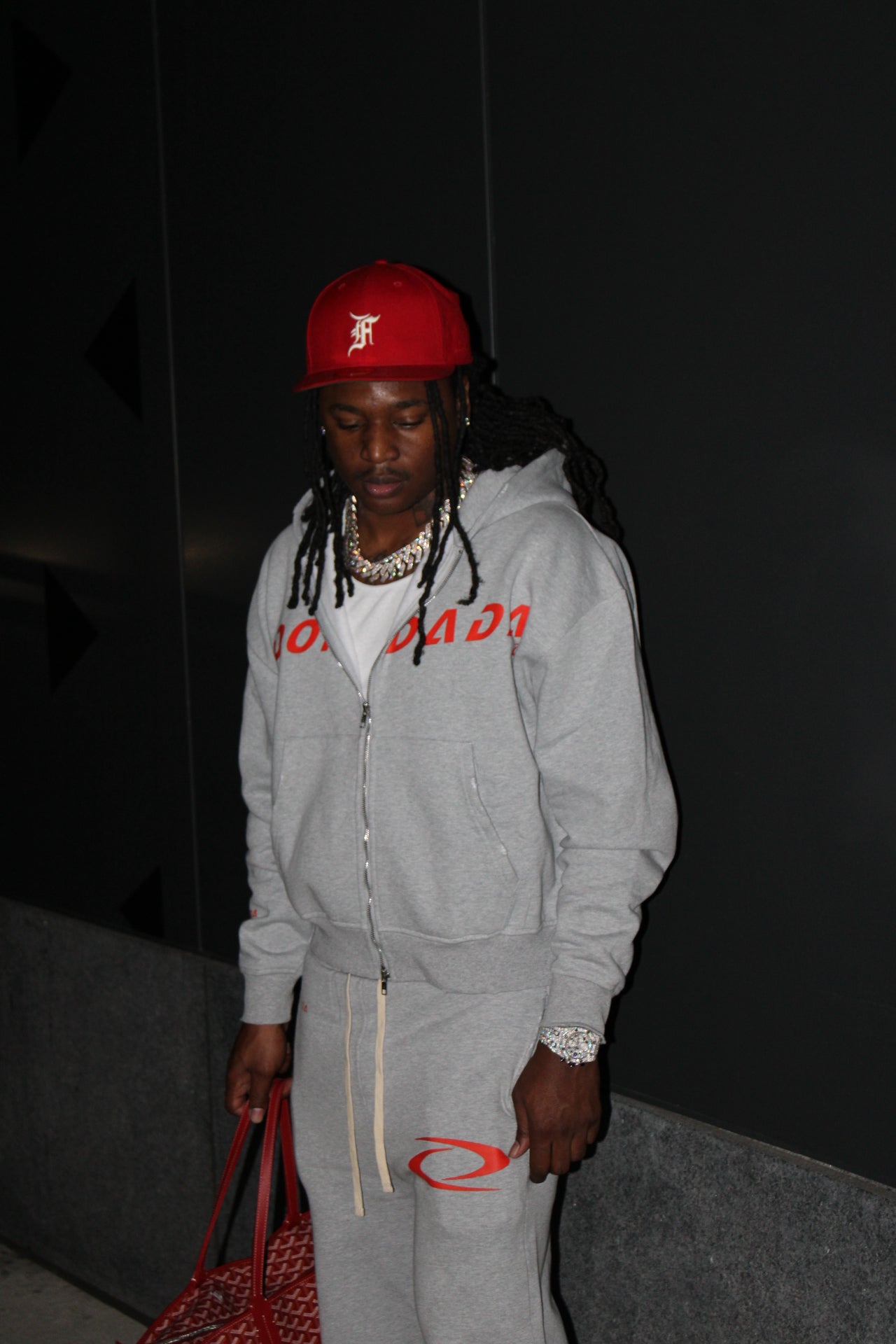 DADA 2.0 Zip Up Sweatsuit (Grey/Red)