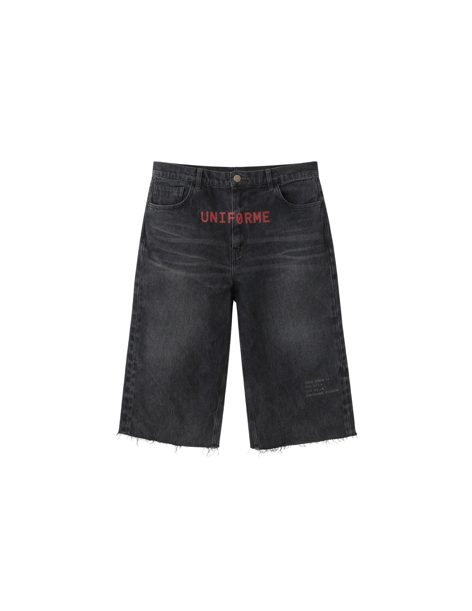 UNIFØRME DENIM 3/4 SHORT — Ø44 (FADED BLACK)
