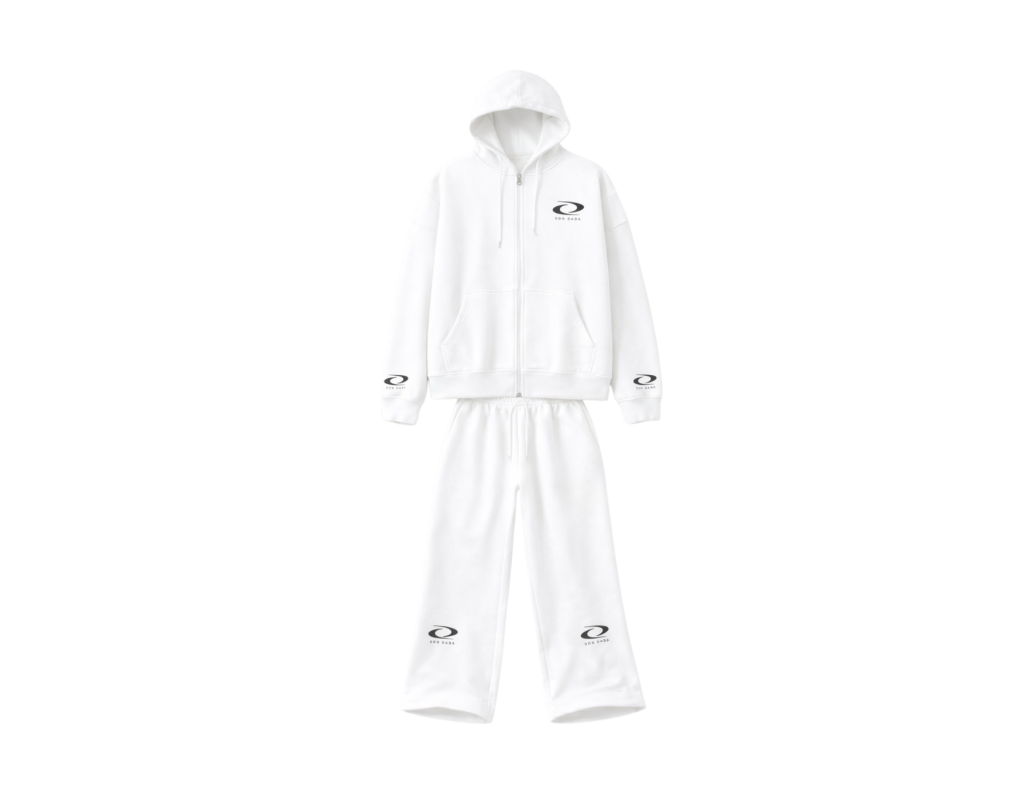 U44 Zip Set — White