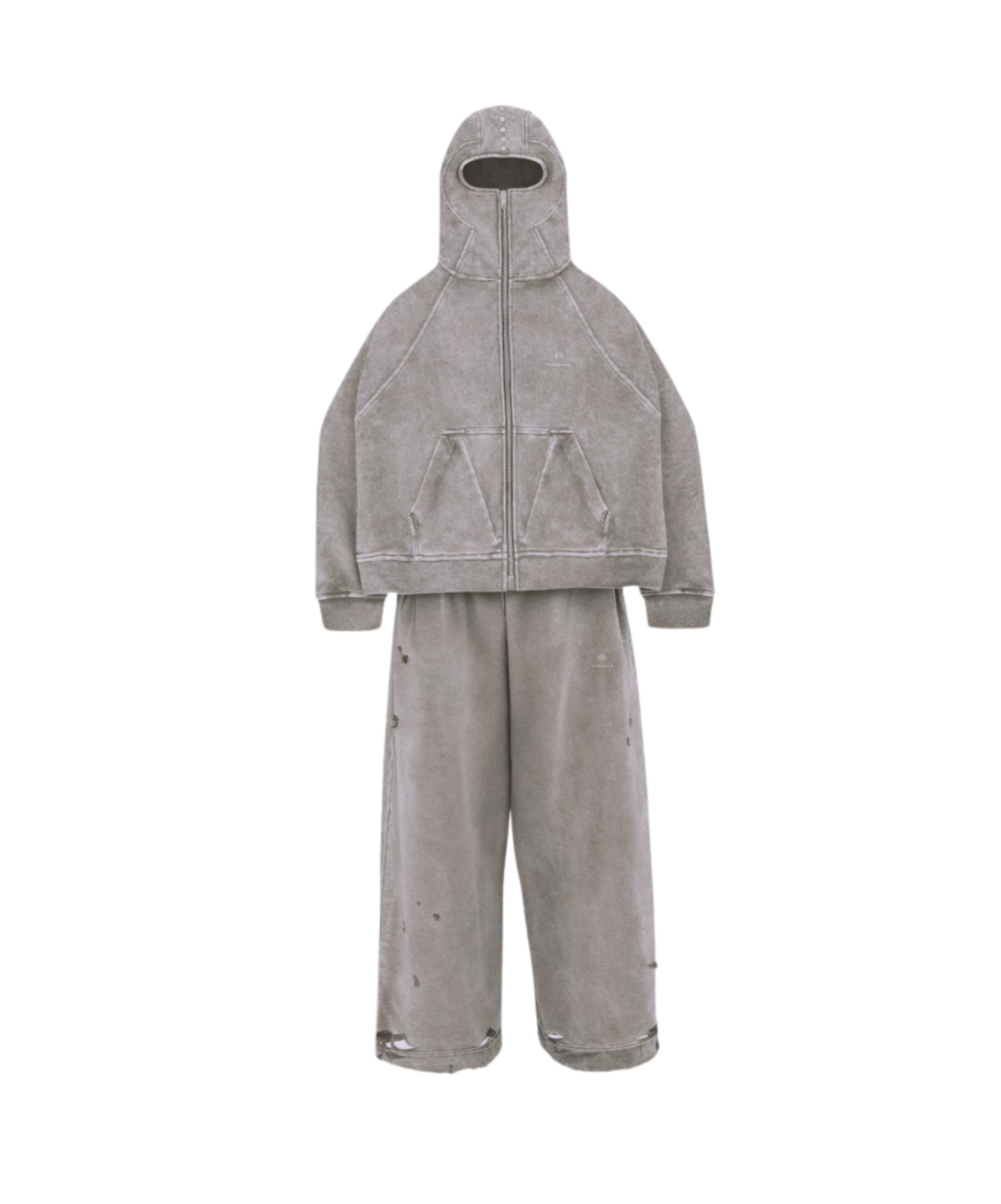 Archive Mask Zip Set - Washed Grey