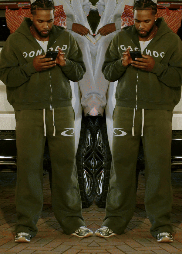 DADA 2.0 Zip Up Sweatsuit (Olive/White)